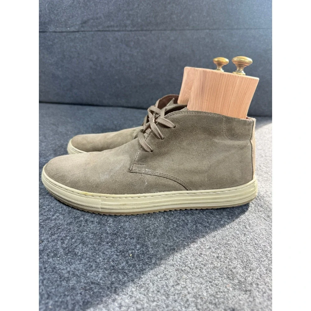 Mens Suede Chukka‎ Boots Desert Boots Made in Italy Size 44 Taupe Lace Up